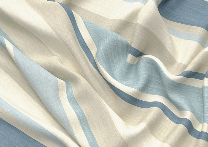 Laura Ashley Awning Stripe, Seaspray - Roman Blind - Image 4